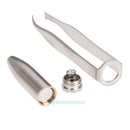 Stainless Steel LED Light Eyebrow Clamps Tweezer Clip Eyelash Hair Removal Tool
