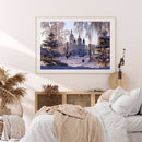 Diamond Painting Snowy Scenery 5D Full Round Wall Picture 40x30cm (V697)