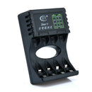 Intelligent LCD Charger 4 Slot For 18650 21700 26650 Lithium AA AAA Nimh Battery