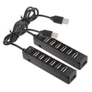 2x High Speed 7 Port USB HUB 2.0 Multi Splitter Expansion PC Laptop Adapter