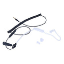 3.5mm Single Ear Wired Earphone In Ear Anti Radiation Stereo Earpiece Coile