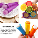 Set of 6 Popsicle Mold Ice Stick Frozen Food Mould For Summer Silicone DIY Tool