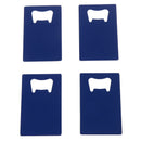 Blue Stainless Steel Beer Bottle Cap Opener Credit Card Size Bar T Gw