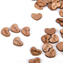 100pcs Rustic Mini Wooden LOVE Heart Embellishments Craft Wedding Decoration