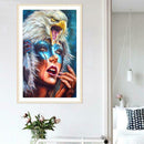 Eagle Beauty DIY Round Diamond Painting Embroidery Kits Cross Stitch Mosaic