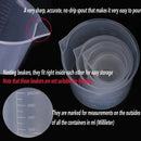 5 Sizes Plastic Beakers Measuring Cups Set(50, 100, 250, 500, 1000ML) and 2
