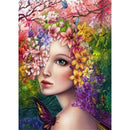 5D DIY Full Drill Diamond Painting Flowers Beauty Cross Stitch Embroidery