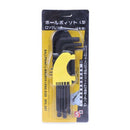 1X(9Pcs/Set Durable Reinforced Toughened Metric Ball End Hex Hex Key Wrench