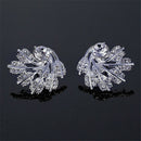 Fashion Luxury Full Shining Rhinestone Feather Earrings Party Jewelry Nice JR