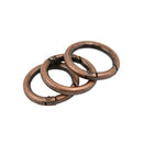 3Pcs Round Spring Snap Hooks DIY Crafting Jewelry Findings Makings Red Brown