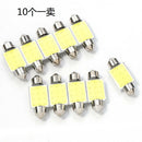 10 x12V LED 36MM Festoon Interior Car Cob Light Bulb Bright White Dome Globe LED