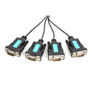 PL2303 Chipset 4 Port USB to RS-232 9-Pin DB9 Serial Cable Male A Adapter