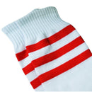 Red stripes on white tube socks Sports / Athletic / Football / Soccer Top K M2H4
