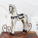 1X(Modern Europe Style Trojan Horse Statue Wedding Decor Wood Horse Retro H