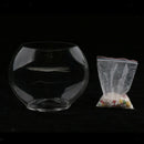 Flat Mouth Clear Mini Desktop Glass Fish Tank Aquarium Bowl Decoration 1