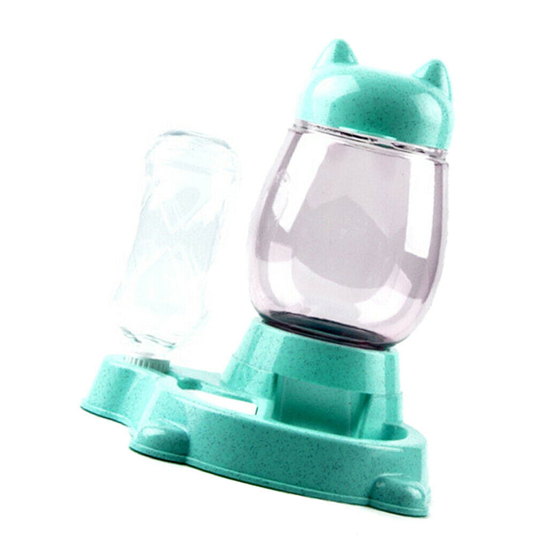 Cat Dog Automatic Water Dispenser Pet Feeder Bowls for Small Dogs Cats Green