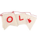 1Pc Linen Party Banner Back To School Hanging Bunting Pull Flag Garland for