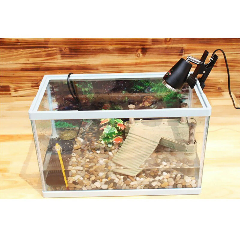 Terrarium Reptile UV Light Holder Clamp Adjustable Heat Lamp Stand UK Plug