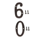 0 &6 Heavy Duty Wrought Iron House Address Number Digits for Door Sign