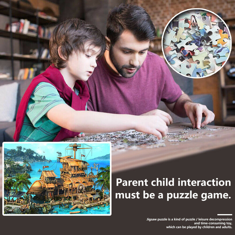 1000pcs DIY Pirate Home Jigsaw Puzzle Children Adults Assembling Picture