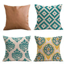 Cool Fresh Summer Style, Linen Burlap Decorative Throw Pillow Covers Set Of