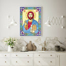 5D DIY Special Shaped Diamond Painting God Cross Stitch Kit Home Wall Decor