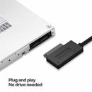 USB 2.0 to Mini Sata II 7+6 13Pin Adapter Converter Cable for Laptop CD/DVD Q6R9