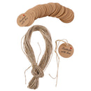 100Pcs Handmade with Love Labels Hang Tags Blank Kraft Paper with 20m Str ME