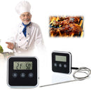 Digital Instant Read Meat Thermometer Timer Remote Food Probe BBQ Smoker Oven