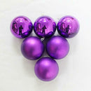 24x Round Christmas Balls Baubles Xmas Tree Decorations Purple