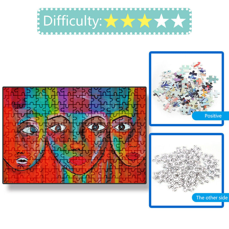 1000 Pieces Adults Kids Paper Jigsaw Puzzles Colorful Human Assembling Toys