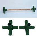 2pcs Green Plastic 16mm Greenhouse Pipe Fittings PVC Building Fittings 5L