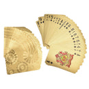 54x waterproof pvc playing cards set round golden poker card magic tricks tool3C