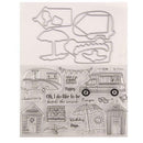 Car House Seal Stamp Cutting Dies Stencil Set DIY Scrapbooking Embossing