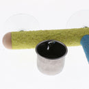 Parrot Perch Stand Platform Smooth Surface Sucker With 2 Feeding Cup
