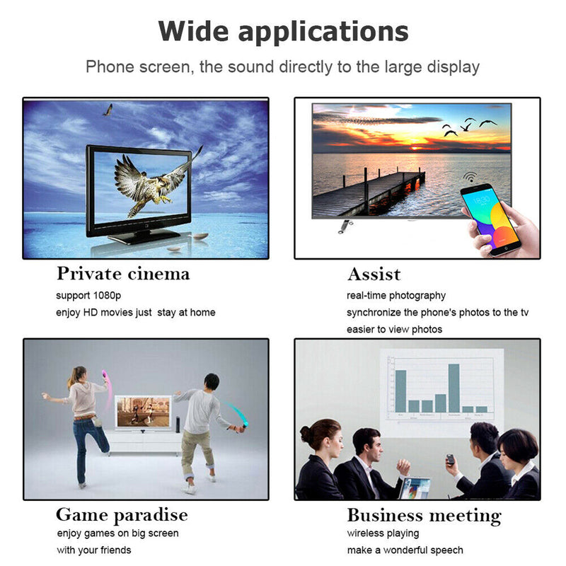 1080P HDMI TV Stick WiFi Miracast Dongle Video Wireless Display Receiver A