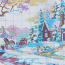 Winter snow cross needle Landscape painting Cross needle