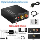 Digital Coaxial Optical to Analog RCA L/R Audio Converter Adapter with Aux 3.5mm