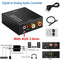 Digital Coaxial Optical to Analog RCA L/R Audio Converter Adapter with Aux 3.5mm