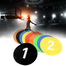 10 Pack Numbered Spot Markers Flat Basketball Training Markers Speed Agilit