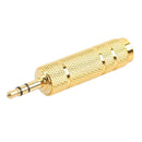 Microphone 6.35 mm Female to 3.5 mm Male Audio Connector Adapter Plug
