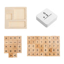 Wooden Number Math Calculate Board Montessori Puzzle Kids Educational Toys