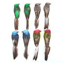 8pcs Simulation Birds Color Foam Feather Clip DIY Craft Wedding Home Decor