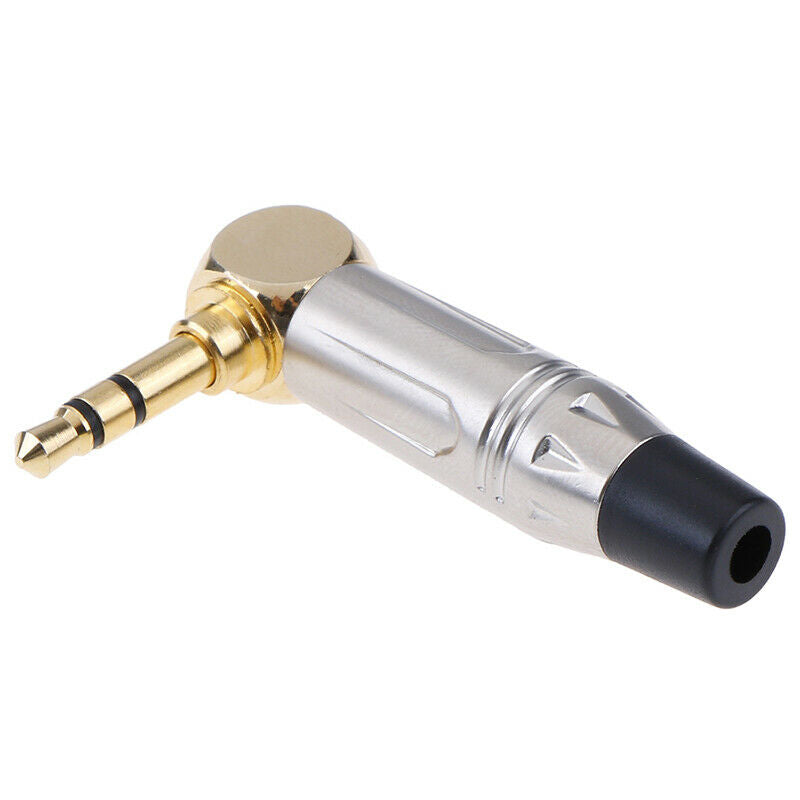3.5mm L-type stereo right angle male plug audio earphone soldering connec 3C