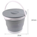 Folding 5L Bucket with Cover Fishing Promotion Car Wash Outdoor Supplies Po