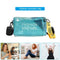 Women Clear Transparent PVC Jelly Printed Crossbody Shoulder Bags (Blue) A