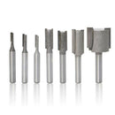 2pcs 1/4-Inch Single Flute Straight Router Bit Cutter Tool for Carpenter