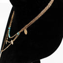 Women's Necklace Choker Multi Row Chain Collar Necklace (Q)