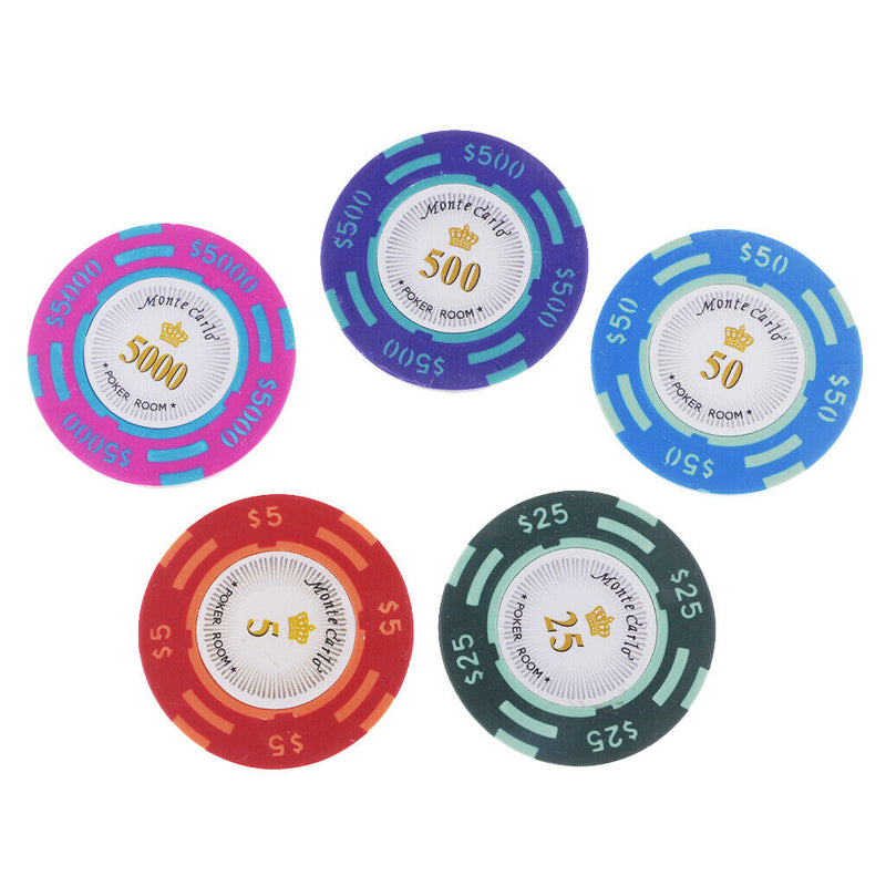 10pcs Clay Chips Games Coins Board Games Props Casino Style Games Party Bar
