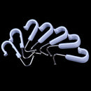 7Pcs Rotated White Storage Organizer Stainless Steel Hook Rack S Shape Hang Ew